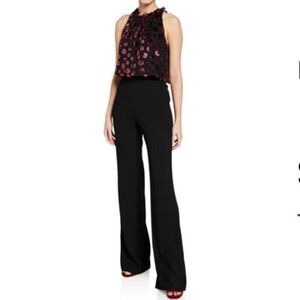 Ramy Brooke Black Leona Burnout Jumpsuit New Size 8